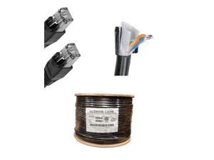 350 Ft Cat5e Outdoor UV Waterproof Shielded Direct Burial Ethernet RJ-45 Cable 