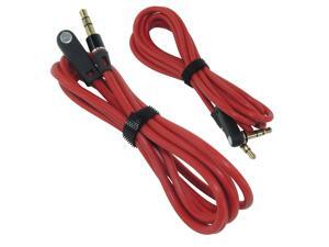 (Two Pack) Red Replacement 3.5mm Audio Aux Cable for Beats by Dr Dre Headphones Solo Studio HD (Two Pack) Red Replacement 3.5mm Audio Aux Cable for Beats by Dr Dre Headphones Solo Studio HD