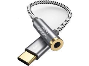 USB C to 3.5 mm Headphone Adapter USB C to 1/8 Inch Audio Adapter Compatible with iPad Pro 2020 Galaxy S20 S21 Ultra Z Flip S20+ Pixel 4 3 2 XL etc. 0.33 ft-Space Gray