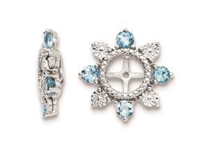 Sterling Silver Swiss Blue Topaz Earring Jacket Sterling Silver Swiss Blue Topaz Earring Jacket