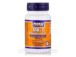 MK-7 Vitamin K-2 100 mcg - 60 Veg Capsules by NOW