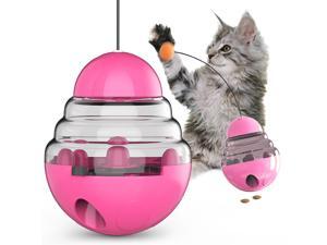 Pet Tumbler Ball, Funny Cat Stick Automatic Food Leaking Ball, Treat Interactive Dispenser Toy, Easy To Clean Pet Tumbler Ball, Funny Cat Stick Automatic Food Leaking Ball, Treat Interactive Dispenser Toy, Easy To Clean