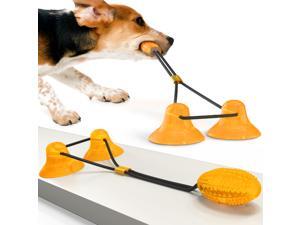 Double Sucker Pet Toy Molar Tooth Leak Food Bite-Resistant Ball for Dog Orange Double Sucker Pet Toy Molar Tooth Leak Food Bite-Resistant Ball for Dog Orange
