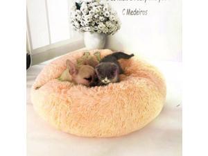 Round Shape Plush Pet Nest Dog Cat Calming Bed Soft Long Plush Comfortable Self Sleeping Mat Winter Puppy Kitten Warm House Size XL Light Brown Round Shape Plush Pet Nest Dog Cat Calming Bed Soft Long Plush Comfortable Self Sleeping Mat Winter Puppy Kitten Warm House Size XL Light Brown