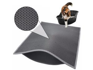Washable Honeycomb Double-layer Waterproof Non-slip Non-toxic EVA Cat Litter Mat 76cm x 61cm(Grey) Washable Honeycomb Double-layer Waterproof Non-slip Non-toxic EVA Cat Litter Mat 76cm x 61cm(Grey)