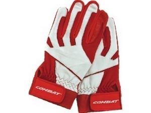 1 Pr Combat JM26 Signature J. McCraw Red / White Large Adult Batting Gloves 1 Pr Combat JM26 Signature J. McCraw Red / White Large Adult Batting Gloves