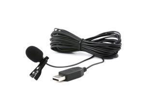 Movo M1 USB Lavalier Lapel Clip-on Omnidirectional Condenser Computer Microphone for PC and Mac (20' Cord)