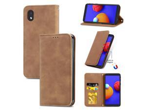 Case for Samsung Galaxy A01 Core Magnetic Closure Leather Wallet Cover Housse Etui Shockproof - Marron Case for Samsung Galaxy A01 Core Magnetic Closure Leather Wallet Cover Housse Etui Shockproof - Marron