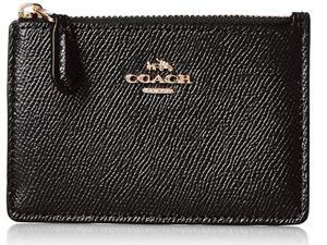 COACH Women's Crossgrain Mini ID Skinny Li/Black 57841-LIBLK