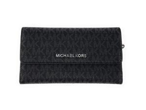 michael kors jet set travel pvc signature bifold zip coin wallet clutch