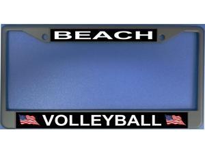 Beach Volleyball Photo License Plate Frame Free Screw Caps with this Frame Beach Volleyball Photo License Plate Frame Free Screw Caps with this Frame