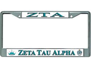 Zeta Tau Alpha Chrome License Plate Frame Zeta Tau Alpha Chrome License Plate Frame