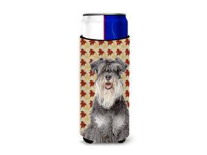 Fall Leaves Schnauzer Ultra Beverage Insulators for slim cans KJ1206MUK
