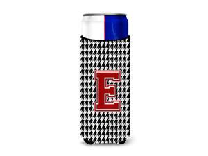 Monogram - Houndstooth  Letter E Ultra Beverage Insulators for slim cans CJ1021-EMUK