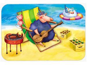 Pig Sunbathing on the Beach Glass Cutting Board Large APH0079LCB Pig Sunbathing on the Beach Glass Cutting Board Large APH0079LCB
