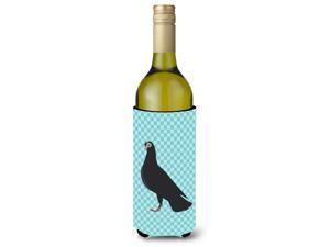 Budapest Highflyer Pigeon Blue Check Wine Bottle Beverge Insulator Hugger BB8121LITERK Budapest Highflyer Pigeon Blue Check Wine Bottle Beverge Insulator Hugger BB8121LITERK