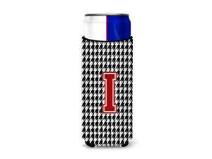 Monogram - Houndstooth  Letter I Ultra Beverage Insulators for slim cans CJ1021-IMUK