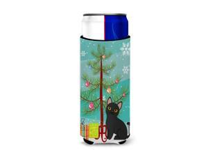 Bombay Cat Merry Christmas Tree Michelob Ultra Hugger for slim cans BB4417MUK Bombay Cat Merry Christmas Tree Michelob Ultra Hugger for slim cans BB4417MUK
