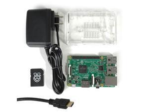 Raspberry Pi 3 MakerBrightTM Model B Select Kit w/Raspberry Pi 3, Clear Case, 5.25V 2.4A PSU, 8GB NOOBS MicroSD, 6' HDMI 1.4 Cable Raspberry Pi 3 MakerBrightTM Model B Select Kit w/Raspberry Pi 3, Clear Case, 5.25V 2.4A PSU, 8GB NOOBS MicroSD, 6' HDMI 1.4 Cable