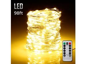 98ft 300LEDs Fairy String Lights Dimmable with Remote Control, Waterproof Copper Wire Firefly Lights for Christmas Bedroom Wedding Garden Patio Festival Party Decor, UL-listed, Warm White 98ft 300LEDs Fairy String Lights Dimmable with Remote Control, Waterproof Copper Wire Firefly Lights for Christmas Bedroom Wedding Garden Patio Festival Party Decor, UL-listed, Warm White