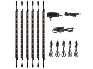 6pcs LED Under Cabinet Lighting Kit, Extendable Under Counter LED Light Bar (3000K Warm White), Manual Switch, UL-listed Power Adapter for Gun Box, Safe, Locker, Closet, Shelf, Show Case Lighting 6pcs LED Under Cabinet Lighting Kit, Extendable Under Counter LED Light Bar (3000K Warm White), Manual Switch, UL-listed Power Adapter for Gun Box, Safe, Locker, Closet, Shelf, Show Case Lighting