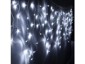 11ft Christmas LED Icicle Lights, 120 LEDs, Extendable, 8 Work Modes, Starry Light Strings for Xmas, Holiday, Festival, Wedding, Party, Event Decorative Lighting, Crystal White 11ft Christmas LED Icicle Lights, 120 LEDs, Extendable, 8 Work Modes, Starry Light Strings for Xmas, Holiday, Festival, Wedding, Party, Event Decorative Lighting, Crystal White