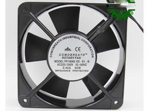 Square ROTARY FP18060 EX-S1-B  AC Axial Fan with Ball Bearing AC 220/240V 50/60Hz 0.45A 65W 2 Wires aluminium alloy Frame