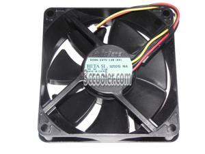 For panaflo 8CM FBA08A24H 8025 24V 0.36A 3pin cooling fan 