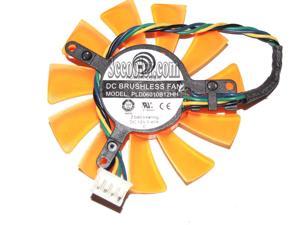 Power Logic 55mm PLD06010B12HH 12V 0.4A 4 Wire 4 pins 32*39*43mm 11 orange blades vga fan graphics card cooler