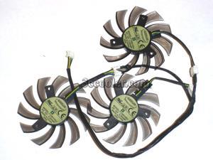 EVERFLOW 8010 T128010SU 12V 0.35A 4 wires 4 pins brown & transparent frameless vga fan 3 pcs /group graphics card cooler