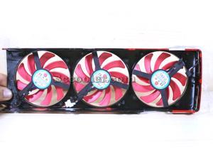 NTK FD7010H12S 12V 0.35A 3 pcs 3/4 Wires 4 Pins Frameless VGA Fan with a black cover for ATI HD7990