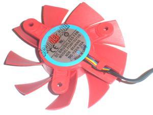 NTK FD8015U12S 12V 0.5A 4 wires 4 pins red frameless vga fan HD7750 HD7770 graphics card cooler
