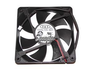Square Cooling fan of T&T 12025 1225L12S with 12V 0.4A 2-Wires 2 Pins Case fan