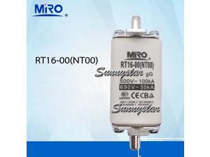 MiRO RT16-00 NT00 NTOO 35A gG 500/690V 100/50kA ceramic square tube fuse with knife shaped contact