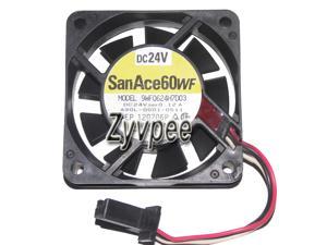 SANYO 6015 9WF0624H7D03 24V 0.12A 3 wires 3 pins A90L-0001-0511 Fanuc fan 6cm inverter fan cpu cooler