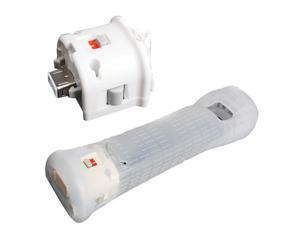 Motion Plus Sensor Adapter + Gel Silicone Skin for Wii Remote Controller - White (Althemax)