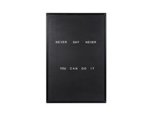 Letter Board, 22" X 28", Plastic Frame, Black Letter Board, 22" X 28", Plastic Frame, Black