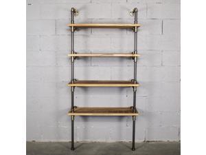 Sacramento Industrial Chic 33 Wide 4-Tier Etagere Bookcase TWBS331-BR Sacramento Industrial Chic 33 Wide 4-Tier Etagere Bookcase TWBS331-BR