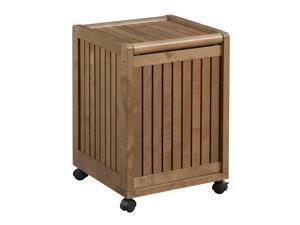 NewRidge Home Solid Wood Abingdon Mobile (Rolling) Laundry Hamper with Lid, Antique Chestnut NewRidge Home Solid Wood Abingdon Mobile (Rolling) Laundry Hamper with Lid, Antique Chestnut