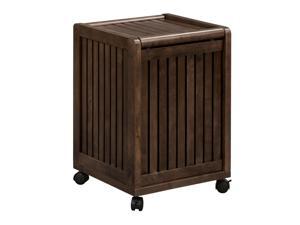 NewRidge Home Solid Wood Abingdon Mobile (Rolling) Laundry Hamper with Lid, Espresso NewRidge Home Solid Wood Abingdon Mobile (Rolling) Laundry Hamper with Lid, Espresso