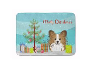Caroline's Treasures Christmas Tree and Papillon Floor Mat, 19 x 27, Multicolor Caroline's Treasures Christmas Tree and Papillon Floor Mat, 19 x 27, Multicolor