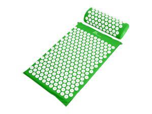 ProSource Acupressure Mat Pillow Set Back/Neck Pain Relief Muscle Relaxation, Green ProSource Acupressure Mat Pillow Set Back/Neck Pain Relief Muscle Relaxation, Green