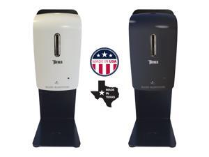 Automatic Touch-Free Universal Hand Sanitizer Dispenser and Counter Top Station Kit, Made in USA. Color option is Black Automatic Touch-Free Universal Hand Sanitizer Dispenser and Counter Top Station Kit, Made in USA. Color option is Black