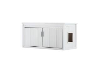 LitterLoo Bench, Litter Box Cover /Antique White LitterLoo Bench, Litter Box Cover /Antique White