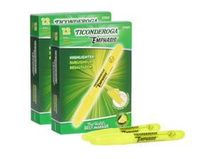 Emphasis Highlighters, Desk Style, Chisel Tip, Yellow, 12 Per Pack, 2 Packs Emphasis Highlighters, Desk Style, Chisel Tip, Yellow, 12 Per Pack, 2 Packs