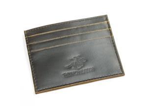 Winchester Abilene RFID Mens Brown Wallet - Card Case - Full Grain Leather Winchester Abilene RFID Mens Brown Wallet - Card Case - Full Grain Leather