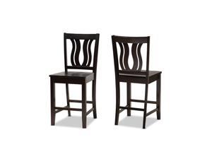 Baxton Studio Fenton Modern and Contemporary Transitional Dark Brown Finished Wood 2-Piece Counter Stool Set Baxton Studio Fenton Modern and Contemporary Transitional Dark Brown Finished Wood 2-Piece Counter Stool Set