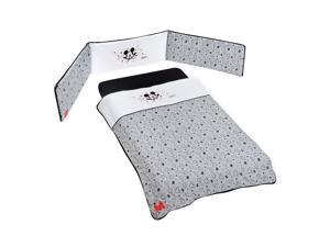 Disney Gray Mickey Mouse Cotton 3 Piece Crib Bedding Set Disney Gray Mickey Mouse Cotton 3 Piece Crib Bedding Set