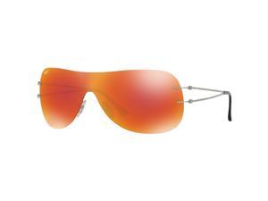 Ray-Ban RB8057-159/6Q Grey Single Lens Orange Mirror LightRay Titanium Sunglasses