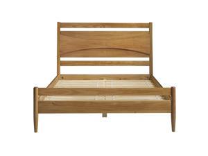 Atticus Beveled Headboard Solid Wood Queen Bed - Caramel Atticus Beveled Headboard Solid Wood Queen Bed - Caramel